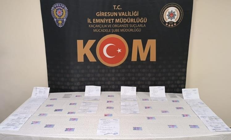 Giresun’da sahte ehliyet operasyonu: 6 gözaltı

