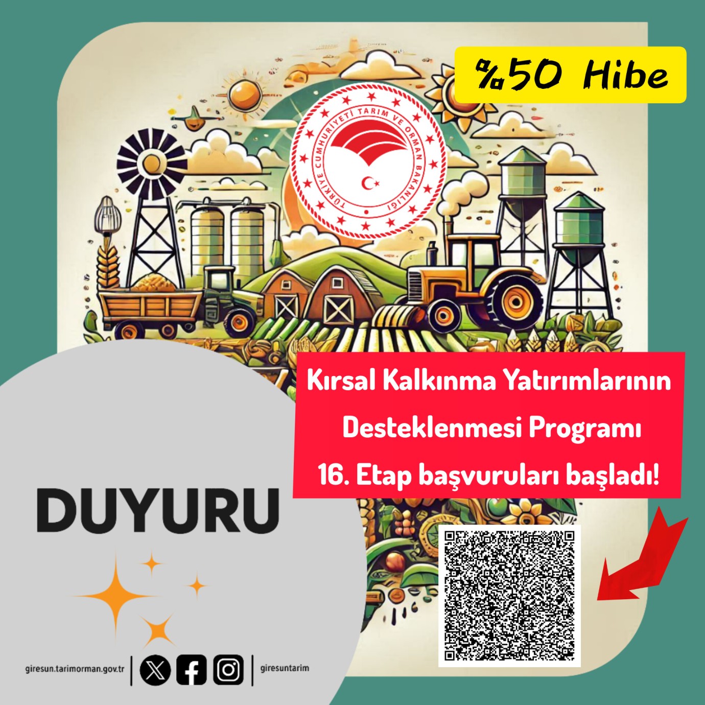 Kırsal kalkınma destekleri 2024: Tarıma dayalı yatırımlara hibe desteği başvuruları başladı!  Tarımsal Üretime Hibe Desteği ile yatırımcılar için büyük fırsat
