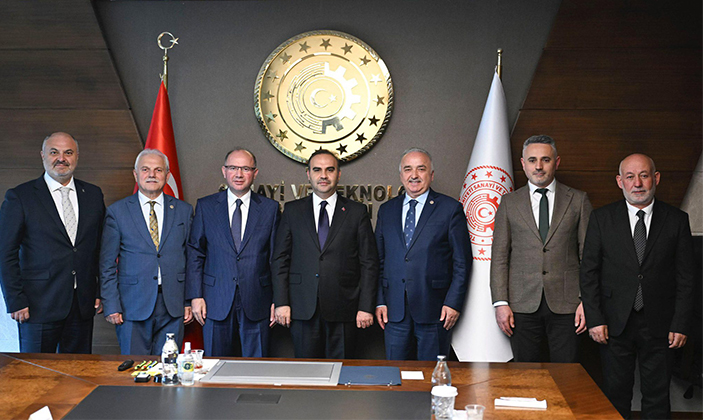 Giresun Heyetinden Sanayi ve Teknoloji Bakanı Mehmet Fatih Kacır’a Ziyaret
