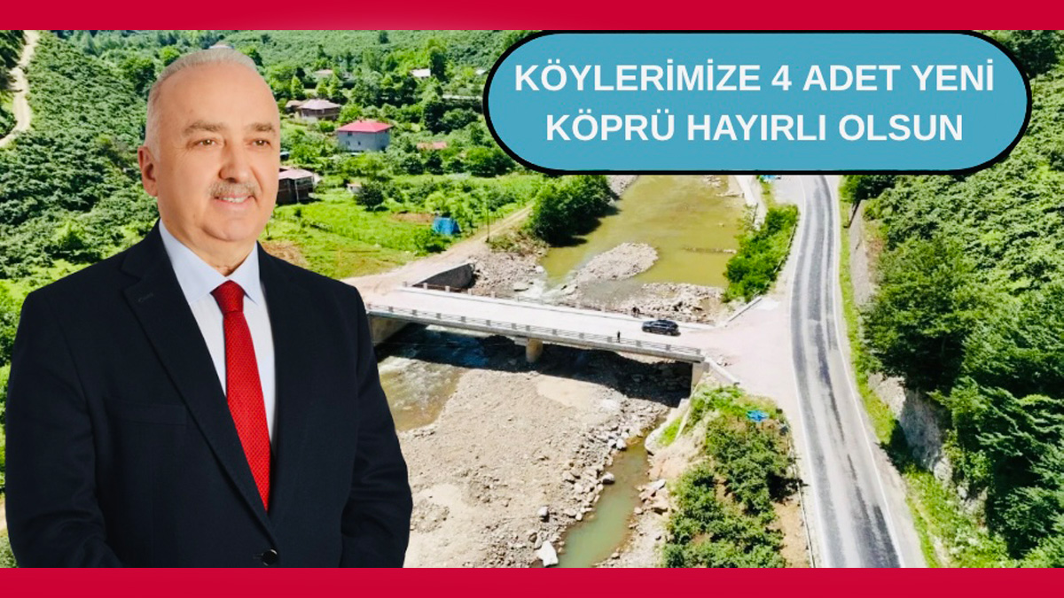 Ak Parti Giresun Milletvekili Ali Temür'den 62 milyon TL'lik köprü müjdesi: ‘Köylerimize 4 adet yeni köprü hayırlı olsun’
