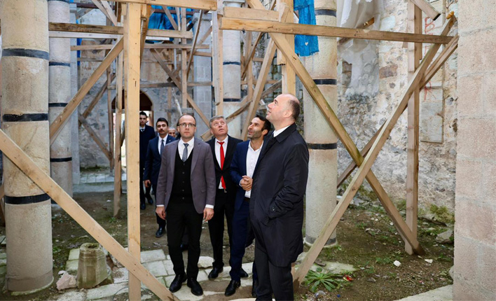 Giresun Valisi’nden Çakrak Kilisesi Restorasyonuna yerinde inceleme