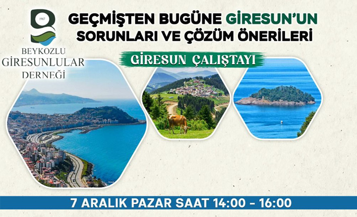 Beykoz'da Giresun masaya yatırılıyor: ‘Geçmişten bugüne sorunlar ve çözüm önerileri’ çalıştayı