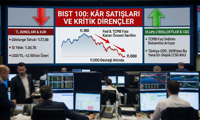 Fed ve TCMB faiz kararı öncesi BIST 100'de 11.000 direnci kritik