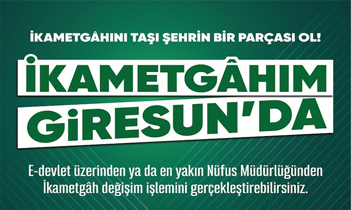Giresun'da Merkezi Nüfus İçin Seferberlik
