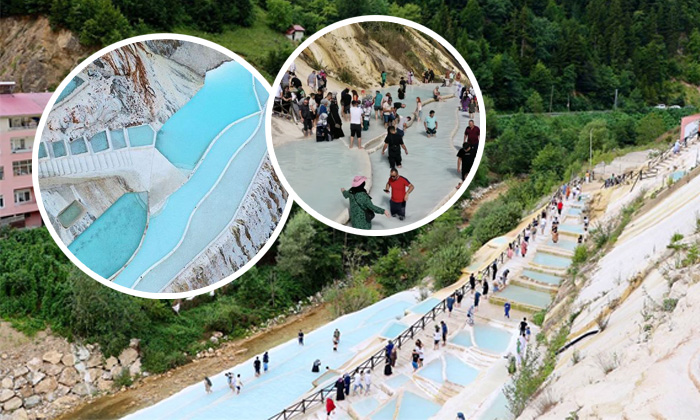 Giresun’un ‘Turkuaz Mucizesi’ rekor kırdı: Göksu Travertenleri’ni 350 bin kişi ziyaret etti!