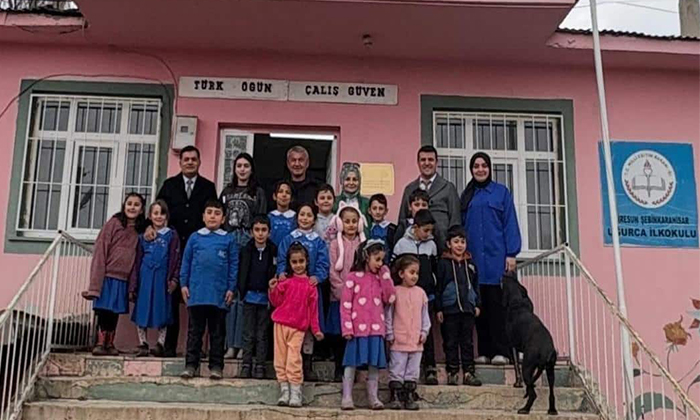 Şebinkarahisar Uğurca Köyü İlkokuluna Anlamlı Ziyaret