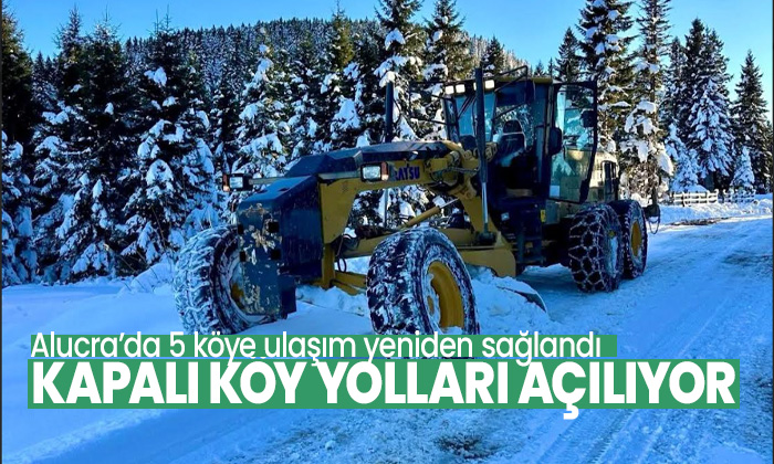 Alucra’da kar seferberliği: Kapalı köy yolları tek tek açılıyor!