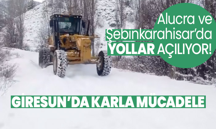 Giresun’da kar seferberliği: Kapalı köy yollarını açmak için ekipler sahada!