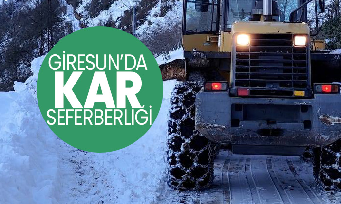 Giresun’da kar seferberliği: 445 köy yolu ulaşıma açıldı!