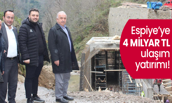 Espiye-Ericek yolunda dev yatırım: 570 Milyon TL ek ödenekle sona yaklaşıldı!