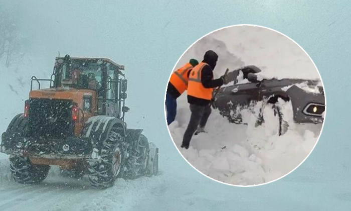 SON DAKİKA: Giresun-Alucra yolunda çığ dehşeti: Araç kar altında kaldı!