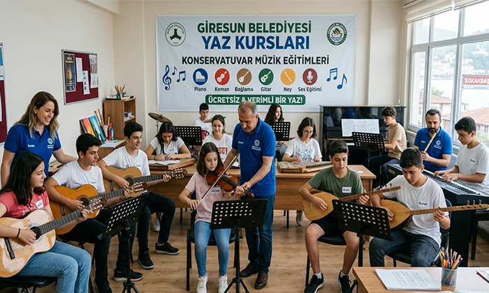 Giresun'da Ücretsiz Yaz Müzik Kursu Kayıtları Başlıyor