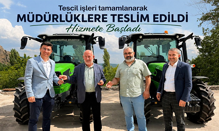 Şebinkarahisar Belediyesi Araç Filosunu Güçlendiriyor: Hizmete 2 Yeni Traktör Katıldı